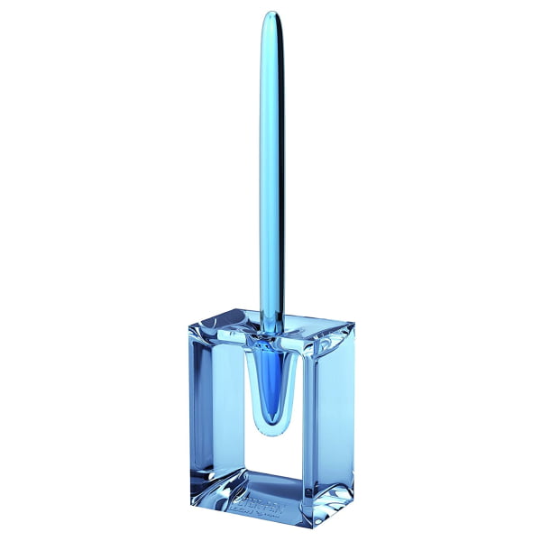 Lexon Penna in alluminio con porta penna trasparente, blu